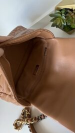 Chanel 19 Large Lambskin Caramel - Image 19