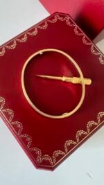 Cartier Small Model Love Bracelet 6 Diamonds Yellow Gold 18 - Image 3