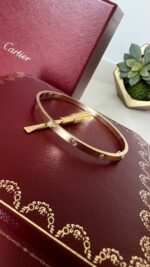 Cartier Small Model Love Bracelet 6 Diamonds Yellow Gold 18 - Image 5
