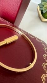 Cartier Small Model Love Bracelet 6 Diamonds Yellow Gold 18 - Image 6