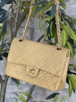Chanel Small Classic Double Flap Lambskin Dark Beige GHW - Image 2