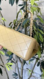 Chanel Small Classic Double Flap Lambskin Dark Beige GHW - Image 4