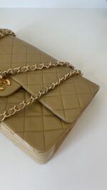 Chanel Small Classic Double Flap Lambskin Dark Beige GHW - Image 5
