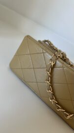 Chanel Small Classic Double Flap Lambskin Dark Beige GHW - Image 8