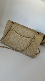 Chanel Small Classic Double Flap Lambskin Dark Beige GHW - Image 11