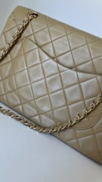 Chanel Small Classic Double Flap Lambskin Dark Beige GHW - Image 13