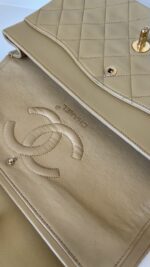 Chanel Small Classic Double Flap Lambskin Dark Beige GHW - Image 20