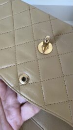 Chanel Small Classic Double Flap Lambskin Dark Beige GHW - Image 32