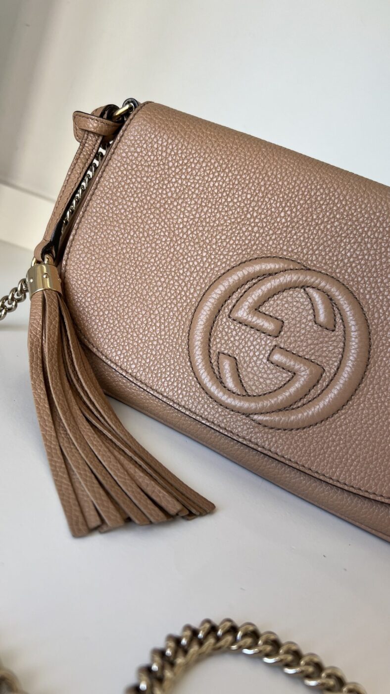 Gucci Soho Tassel Crossbody Beige - Image 2