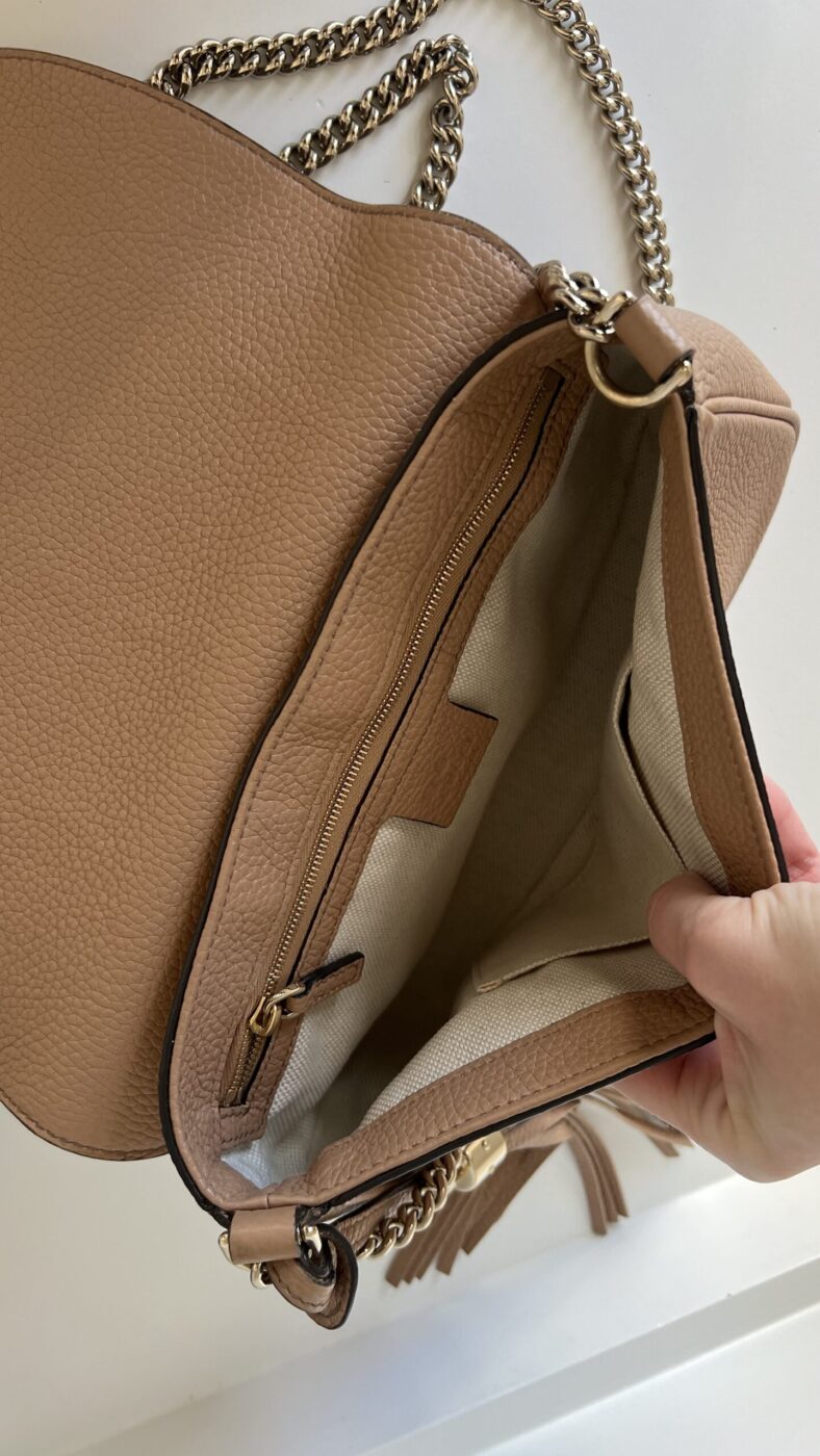 Gucci Soho Tassel Crossbody Beige - Image 13
