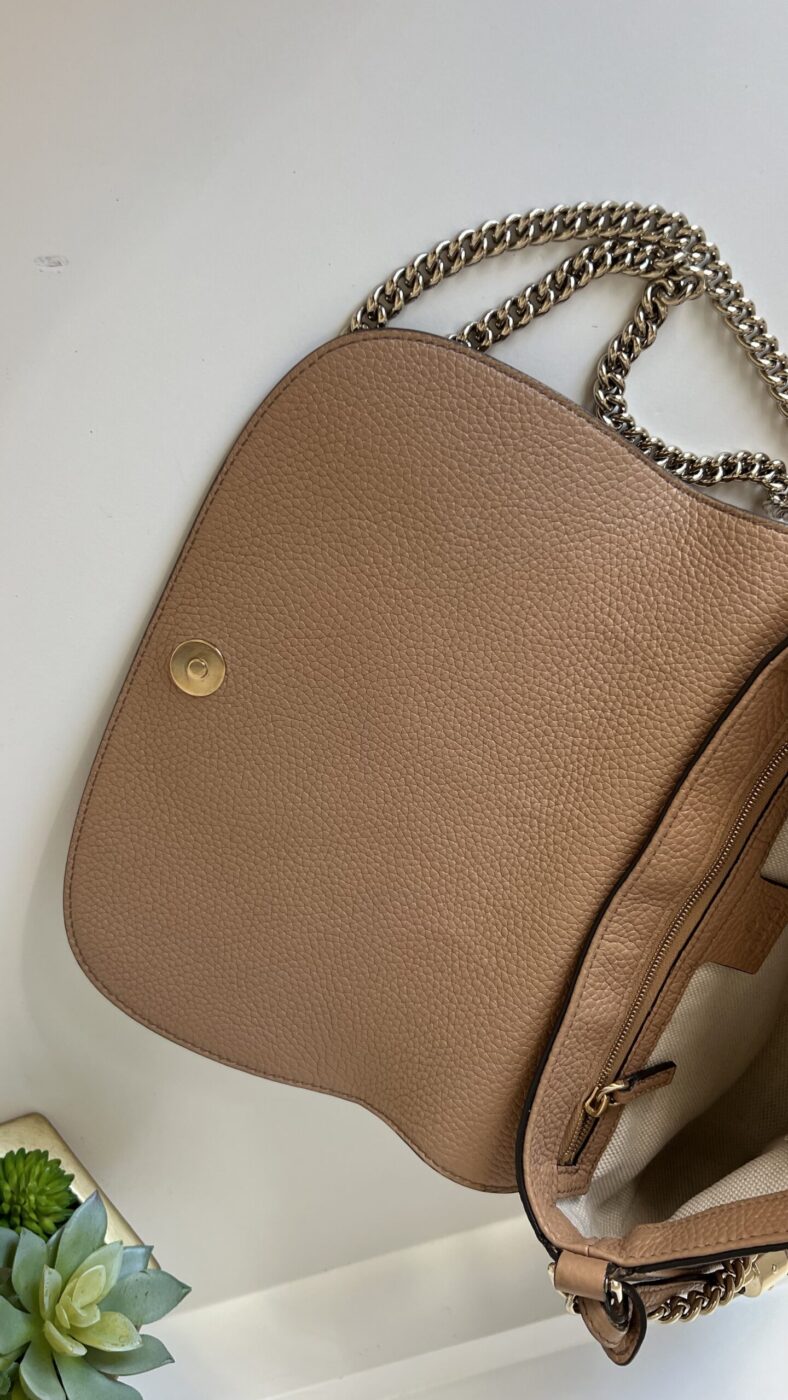 Gucci Soho Tassel Crossbody Beige - Image 14
