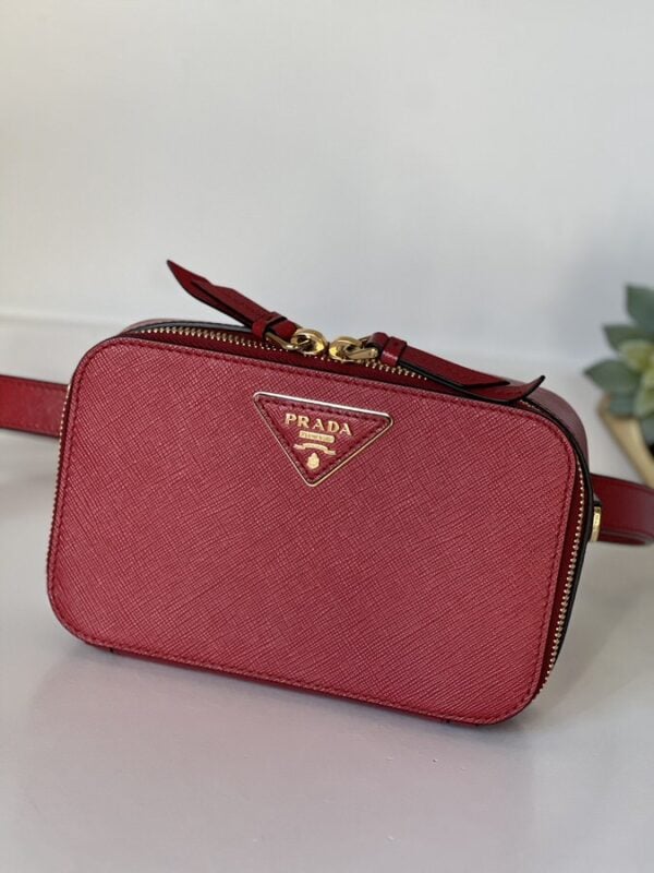 Prada Odette Saffiano Cherry Red Beltbag