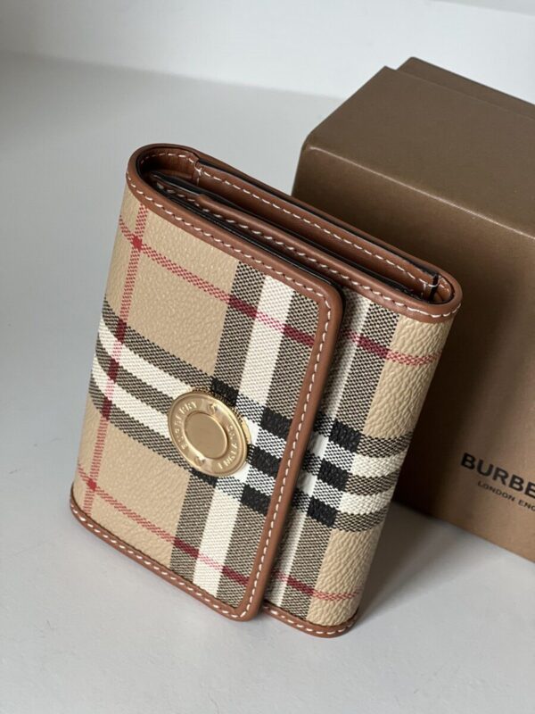 Burberry Small Check Folding Wallet - Image 2