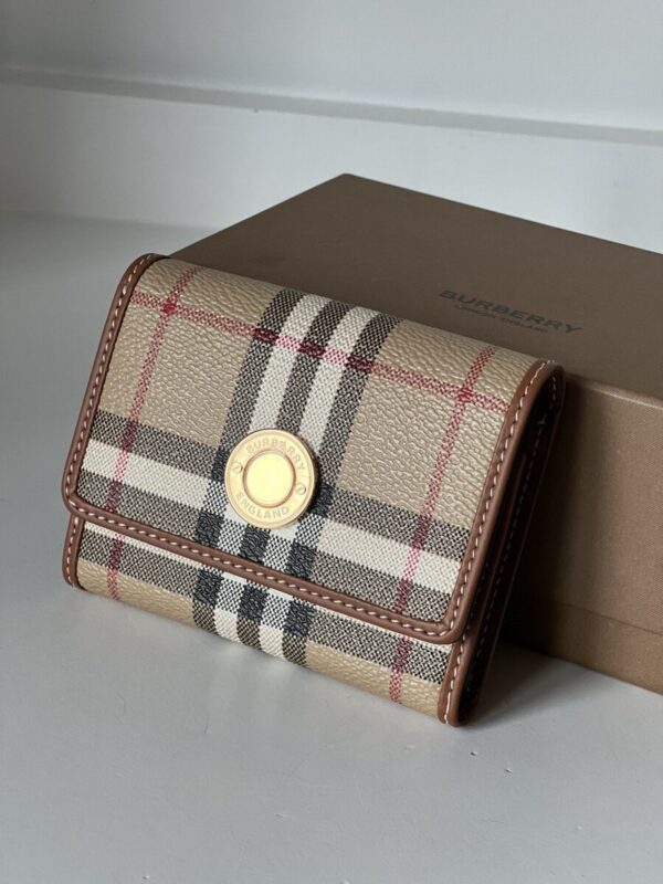 Burberry Small Check Folding Wallet - Image 3