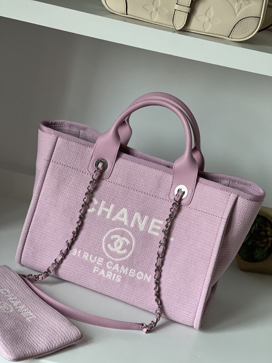 Chanel Small Deauville With Pouch Pink - Image 1