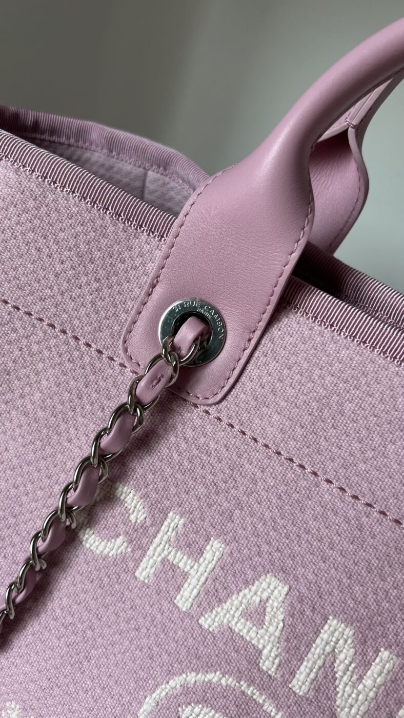 Chanel Small Deauville With Pouch Pink - Image 3
