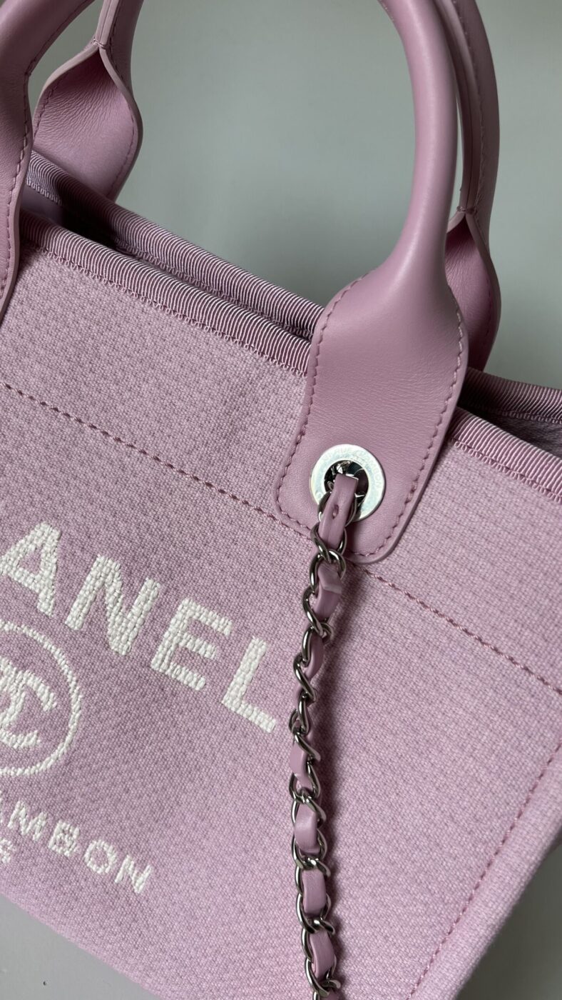 Chanel Small Deauville With Pouch Pink - Image 4