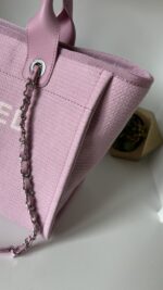 Chanel Small Deauville With Pouch Pink - Image 5