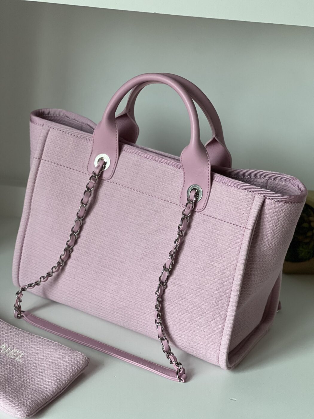 Chanel Small Deauville With Pouch Pink - Image 8