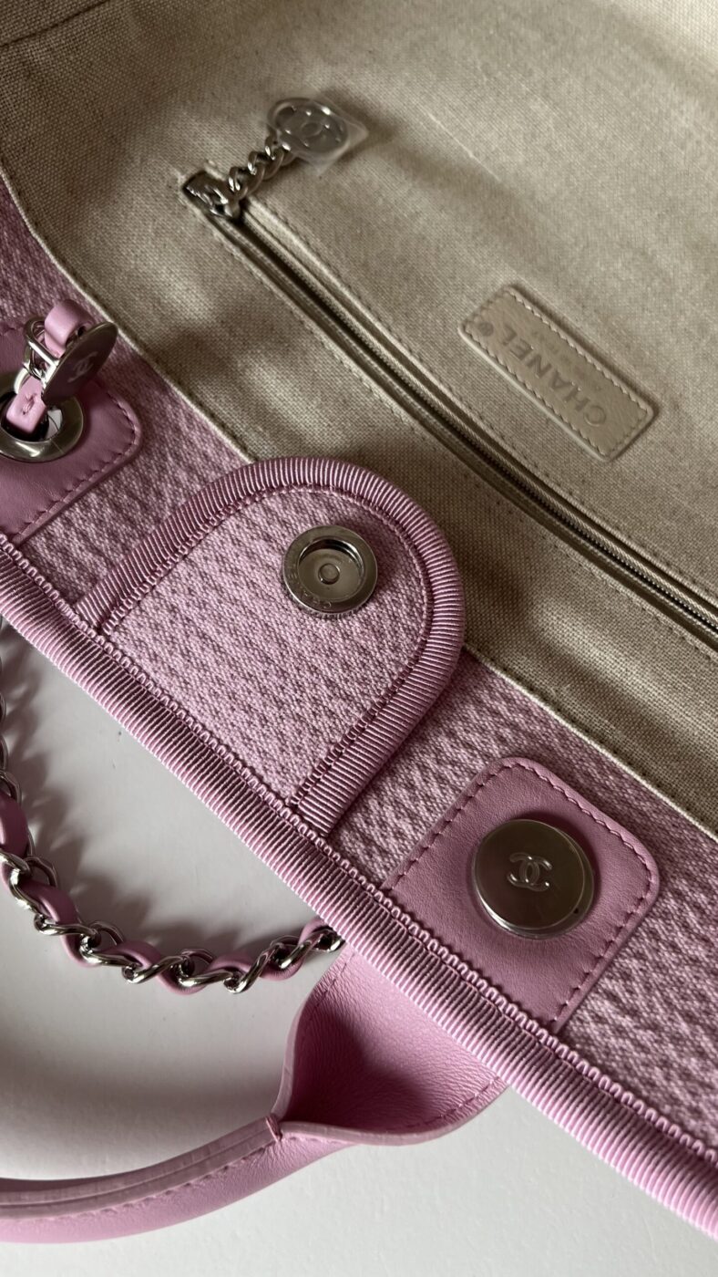 Chanel Small Deauville With Pouch Pink - Image 16