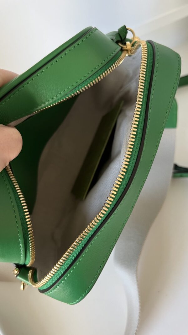 Gucci Zip Camera Bag GG Matelasse Leather Small Green - Image 9