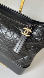 Chanel Medium Gabrielle Black Crinkled Calfskin - Image 3