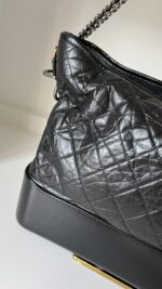 Chanel Medium Gabrielle Black Crinkled Calfskin - Image 5