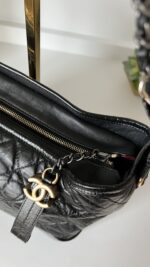 Chanel Medium Gabrielle Black Crinkled Calfskin - Image 7