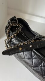Chanel Medium Gabrielle Black Crinkled Calfskin - Image 10
