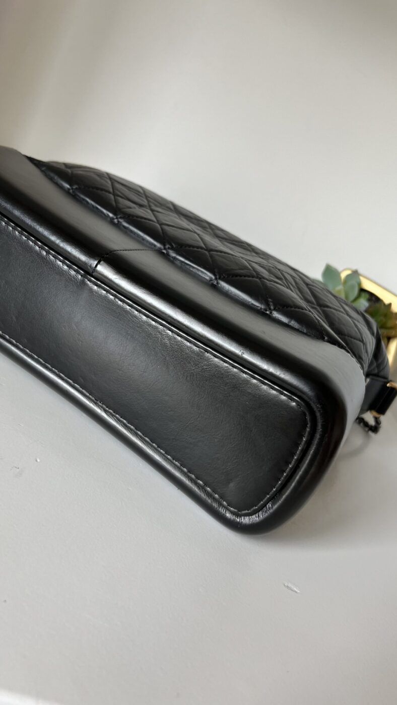 Chanel Medium Gabrielle Black Crinkled Calfskin - Image 13