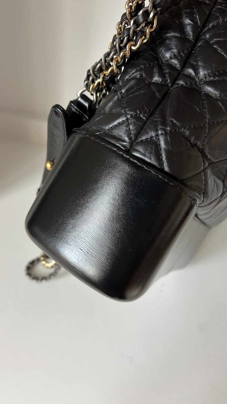 Chanel Medium Gabrielle Black Crinkled Calfskin - Image 17