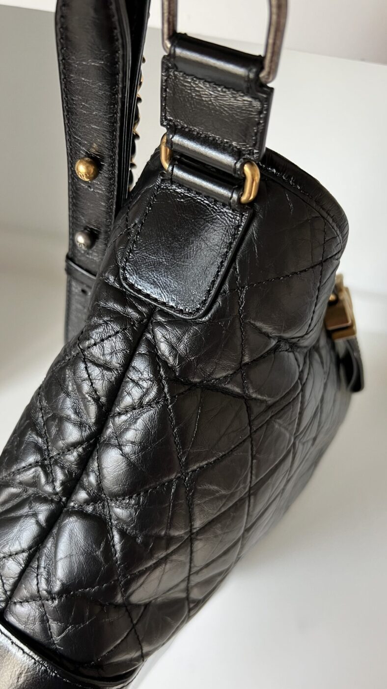 Chanel Medium Gabrielle Black Crinkled Calfskin - Image 18