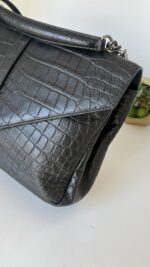 YSL College Shoulder BagCrocodile Embossed Leather - Image 2