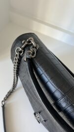 YSL College Shoulder BagCrocodile Embossed Leather - Image 8