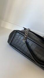 YSL College Shoulder BagCrocodile Embossed Leather - Image 10