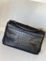 YSL College Shoulder BagCrocodile Embossed Leather - Image 12