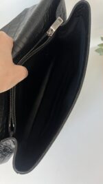 YSL College Shoulder BagCrocodile Embossed Leather - Image 17