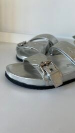 Louis Vuitton Bom Dia Silver Slides 37.5 - Image 2