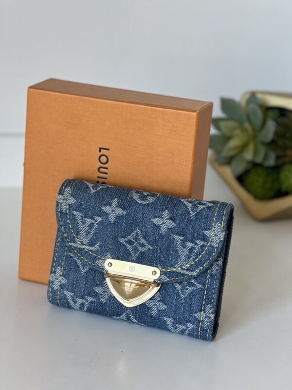 IMG_6897 Louis Vuitton Victorine Denim Wallet - Image 1