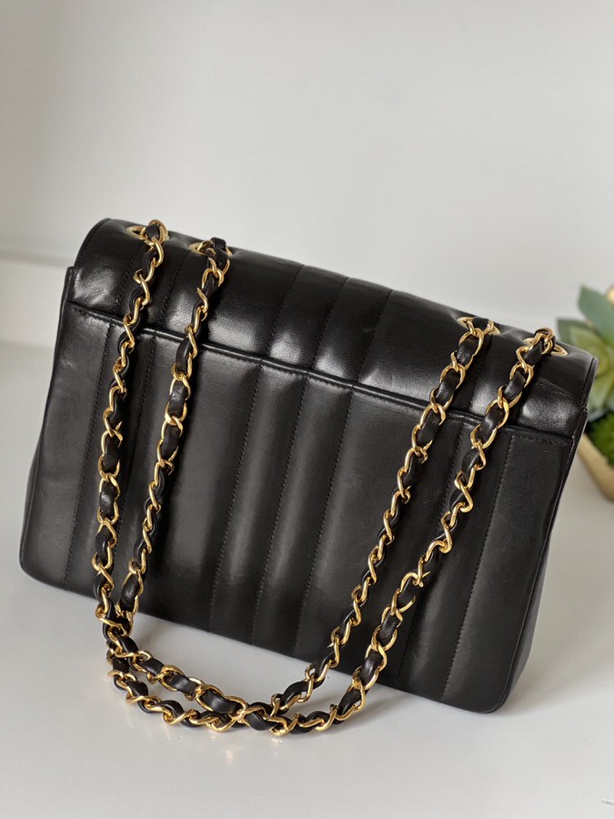 Chanel Mademoiselle Single Flap Small Black Lambskin - LVLENKA