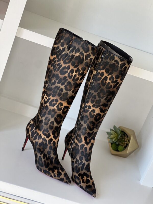 Christian Louboutin Leopard Knee High Boots 38
