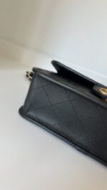 Chanel Quilted Caviar School Memory Small Top Handle Flap Black - Image 9
