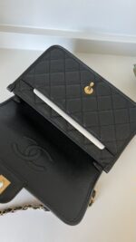 Chanel Quilted Caviar School Memory Small Top Handle Flap Black - Image 11