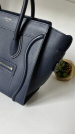 Celine Micro Luggage Navy Blue Calfskin - Image 3