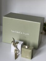 Van Cleef & Arpels 18K Yellow Gold Diamond Mother of Pearl Vintage Alhambra Ring 54