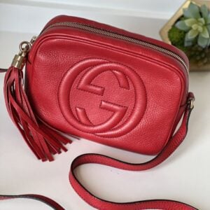 Gucci Red Soho Camera Crossbody Tassel