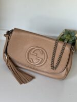 Gucci Soho Tassel Crossbody Dark Beige