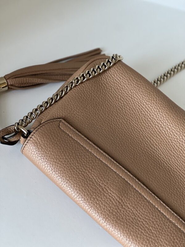 Gucci Soho Tassel Crossbody Dark Beige - Image 10