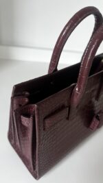 YSL Sac De Jour Burgundy Crocodile - Image 3