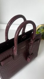 YSL Sac De Jour Burgundy Crocodile - Image 4